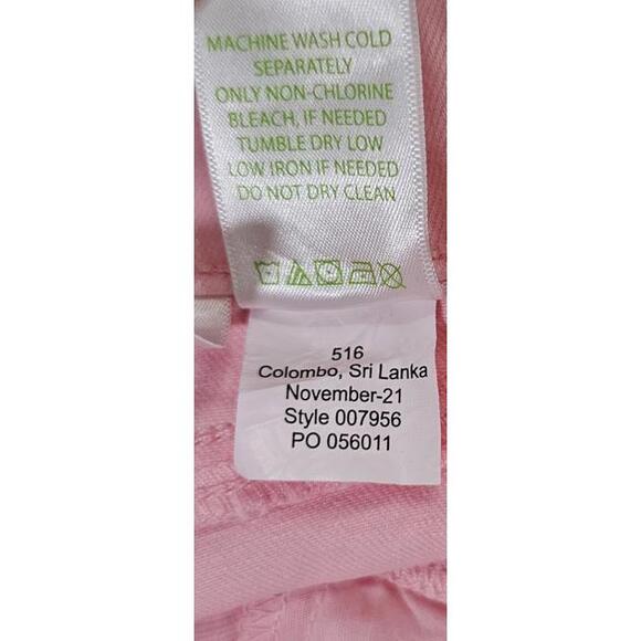 Lilly Pulitzer Pink South Ocean High Rise Skinny Jeans 00 Fringe Hem - Picture 10 of 10